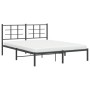 Estructura de cama con cabecero metal negro 150x200 cm de , Camas y somieres - Ref: Foro24-355563, Precio: 103,83 €, Descuent...