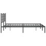 Estructura de cama con cabecero metal negro 150x200 cm de , Camas y somieres - Ref: Foro24-355563, Precio: 103,83 €, Descuent...