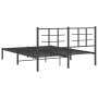 Estructura de cama con cabecero metal negro 150x200 cm de , Camas y somieres - Ref: Foro24-355563, Precio: 103,83 €, Descuent...