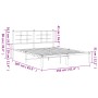 Estructura de cama con cabecero metal negro 150x200 cm de , Camas y somieres - Ref: Foro24-355563, Precio: 103,83 €, Descuent...