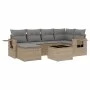 7-piece garden sofa set and beige synthetic rattan cushions by , Garden sets - Ref: Foro24-3252806, Price: 478,53 €, Discount: %