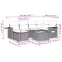 7-teiliges Gartensofa-Set und beigefarbene synthetische Rattankissen von , Gartensets - Ref: Foro24-3252806, Preis: 477,76 €,...