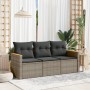 3-piece garden sofa set and gray synthetic rattan cushions by , Garden sets - Ref: Foro24-3225759, Price: 180,47 €, Discount: %