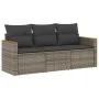 3-piece garden sofa set and gray synthetic rattan cushions by , Garden sets - Ref: Foro24-3225759, Price: 189,21 €, Discount: %