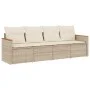 Garden sofa set with cushions 4 pieces beige synthetic rattan by , Garden sets - Ref: Foro24-3225771, Price: 272,70 €, Discou...