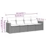 4-piece garden sofa set and gray synthetic rattan cushions by , Garden sets - Ref: Foro24-3225773, Price: 235,26 €, Discount: %