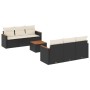 7-teiliges Garten-Essset und schwarze Kissen aus synthetischem Rattan von , Gartensets - Ref: Foro24-3225790, Preis: 398,54 €...