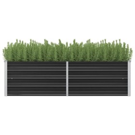 Arriate de acero galvanizado gris antracita 160x40x45 cm de vidaXL, Maceteros y jardineras - Ref: Foro24-45731, Precio: 39,66...