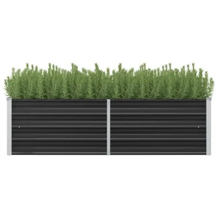 Anthrazitgraues Blumenbeet aus verzinktem Stahl, 160 x 40 x 45 cm von vidaXL, Töpfe und Pflanzgefäße - Ref: Foro24-45731, Pre...