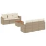 7-teiliges Gartensofa-Set und beigefarbene synthetische Rattankissen von , Gartensets - Ref: Foro24-3225792, Preis: 473,07 €,...
