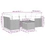 7-teiliges Gartensofa-Set und beigefarbene synthetische Rattankissen von , Gartensets - Ref: Foro24-3225799, Preis: 475,19 €,...