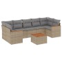 Garden sofa set with beige cushions mix 8 pieces PE rattan by , Garden sets - Ref: Foro24-3225814, Price: 498,74 €, Discount: %