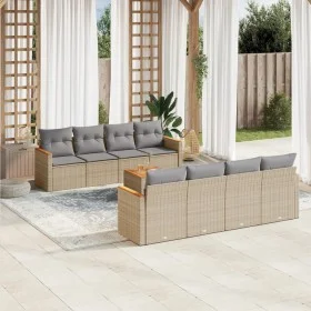 Garden sofa set with beige cushions mix 9 pieces PE rattan by , Garden sets - Ref: Foro24-3225821, Price: 546,82 €, Discount: %