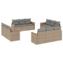 Juego de sofás jardín con cojines beige mezcla 12 pzas ratán PE by , Garden sets - Ref: Foro24-3225835, Price: 808,56 €, Disc...