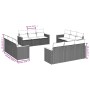 Juego de sofás jardín con cojines beige mezcla 12 pzas ratán PE by , Garden sets - Ref: Foro24-3225835, Price: 808,56 €, Disc...