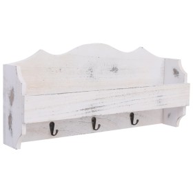 Weiße Wandgarderobe aus Holz, 50x10x23 cm von vidaXL, Hut- und Garderobenständer - Ref: Foro24-284231, Preis: 40,54 €, Rabatt: %
