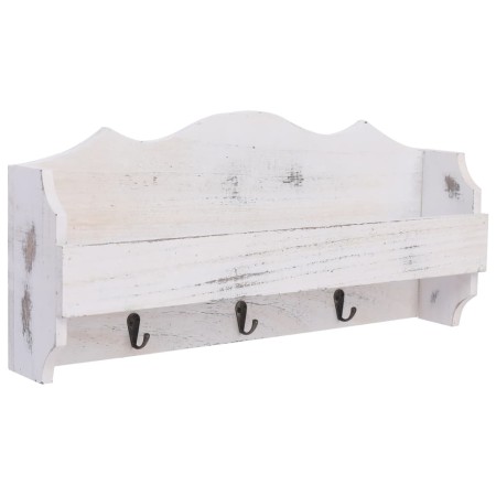 Weiße Wandgarderobe aus Holz, 50x10x23 cm von vidaXL, Hut- und Garderobenständer - Ref: Foro24-284231, Preis: 40,54 €, Rabatt: %