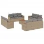 Gartensofa-Set mit beigem Kissenmix, 13-teilig, PE-Rattan von , Gartensets - Ref: Foro24-3225842, Preis: 873,58 €, Rabatt: %