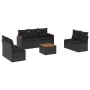 8-piece garden sofa set and black synthetic rattan cushions by , Garden sets - Ref: Foro24-3225880, Price: 461,31 €, Discount: %