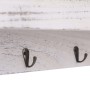 White wooden wall coat rack 50x10x23 cm by vidaXL, Hat and coat racks - Ref: Foro24-284231, Price: 40,54 €, Discount: %
