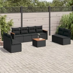8-piece garden sofa set and black synthetic rattan cushions by , Garden sets - Ref: Foro24-3225894, Price: 510,83 €, Discount: %