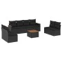 8-teiliges Gartensofa-Set und schwarze synthetische Rattankissen von , Gartensets - Ref: Foro24-3225894, Preis: 510,83 €, Rab...