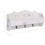White wooden wall coat rack 50x10x23 cm by vidaXL, Hat and coat racks - Ref: Foro24-284231, Price: 39,88 €, Discount: %