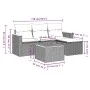 Garden sofa set with cushions 5 pieces beige synthetic rattan by , Garden sets - Ref: Foro24-3225911, Price: 307,22 €, Discou...