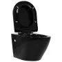 Spülrandloses Wand-WC aus schwarzer Keramik von vidaXL, Badezimmer - Ref: Foro24-145238, Preis: 230,61 €, Rabatt: %