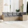 Garden sofa set with beige cushions mix 5 pieces PE rattan by , Garden sets - Ref: Foro24-3225947, Price: 319,98 €, Discount: %