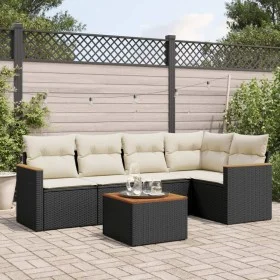 6-piece garden sofa set and black synthetic rattan cushions by , Garden sets - Ref: Foro24-3225951, Price: 352,15 €, Discount: %
