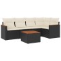 6-teiliges Gartensofa-Set und schwarze synthetische Rattankissen von , Gartensets - Ref: Foro24-3225951, Preis: 342,64 €, Rab...