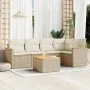Garden sofa set with cushions 6 pieces beige synthetic rattan by , Garden sets - Ref: Foro24-3225953, Price: 416,92 €, Discou...