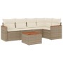 Garden sofa set with cushions 6 pieces beige synthetic rattan by , Garden sets - Ref: Foro24-3225953, Price: 375,25 €, Discou...