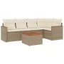 Garden sofa set with cushions 6 pieces beige synthetic rattan by , Garden sets - Ref: Foro24-3225953, Price: 416,92 €, Discou...
