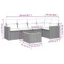 Garden sofa set with cushions 6 pieces beige synthetic rattan by , Garden sets - Ref: Foro24-3225953, Price: 416,92 €, Discou...