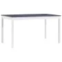 White and gray pine wood dining table 140x70x73 cm by vidaXL, Kitchen and dining tables - Ref: Foro24-283400, Price: 177,95 €...