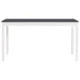 White and gray pine wood dining table 140x70x73 cm by vidaXL, Kitchen and dining tables - Ref: Foro24-283400, Price: 177,95 €...