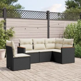 5-piece garden furniture set and black synthetic rattan cushions by , Garden sets - Ref: Foro24-3225972, Price: 312,58 €, Dis...