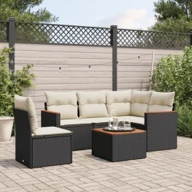 6-piece garden sofa set and black synthetic rattan cushions by , Garden sets - Ref: Foro24-3225979, Price: 352,15 €, Discount: %