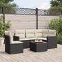 6-teiliges Gartensofa-Set und schwarze synthetische Rattankissen von , Gartensets - Ref: Foro24-3225979, Preis: 342,64 €, Rab...