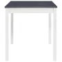 Mesa de comedor de madera de pino blanco y gris 140x70x73 cm de vidaXL, Mesas de cocina y de comedor - Ref: Foro24-283400, Pr...