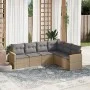 Garden sofa set with beige cushions mix 6 pieces PE rattan by , Garden sets - Ref: Foro24-3226003, Price: 378,52 €, Discount: %