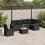 Set de comedor de jardín 7 pzas y cojines ratán sintético negro de , Conjuntos de jardín - Ref: Foro24-3226020, Precio: 443,2...