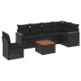 7-piece garden dining set and black synthetic rattan cushions by , Garden sets - Ref: Foro24-3226020, Price: 433,85 €, Discou...