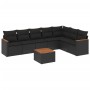 8-piece garden sofa set and black synthetic rattan cushions by , Garden sets - Ref: Foro24-3226034, Price: 494,67 €, Discount: %