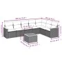 8-teiliges Gartensofa-Set und schwarze synthetische Rattankissen von , Gartensets - Ref: Foro24-3226034, Preis: 495,56 €, Rab...