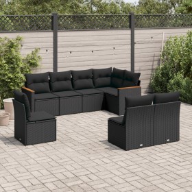 8-piece garden sofa set and black synthetic rattan cushions by , Garden sets - Ref: Foro24-3226041, Price: 494,21 €, Discount: %