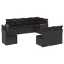 Set de sofás de jardín 8 piezas y cojines ratán sintético negro de , Conjuntos de jardín - Ref: Foro24-3226041, Precio: 505,4...