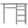 Küchentisch und Hocker mit Regalen aus schwarzem Holz und Stahl von vidaXL, Möbelsets für Küchen und Esszimmer - Ref: Foro24-...